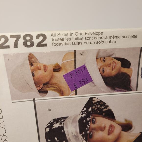 McCall's Fashion Accessories Hats Vintage Pattern 2782 UNCUT All Sizes 2000 - Picture 8 of 8